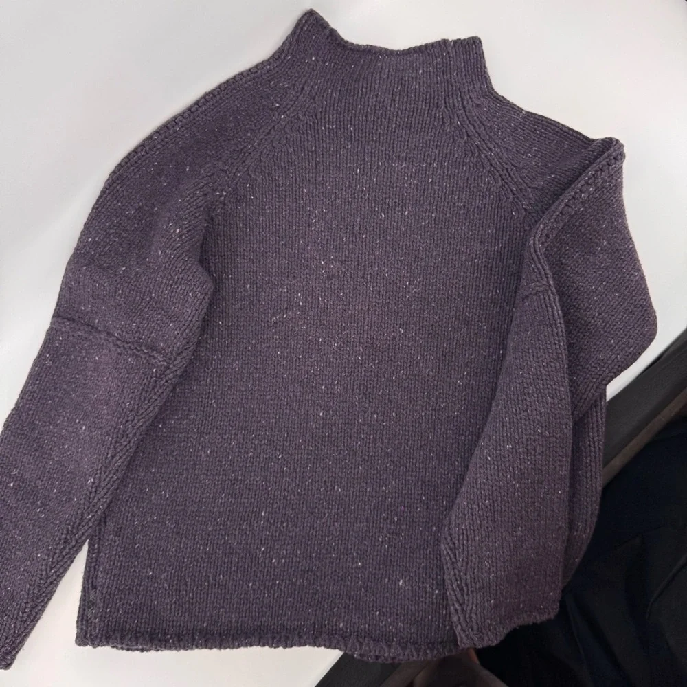 Burberry London Purple Merino Cashmere Sweater Medium - Picture 5 of 6